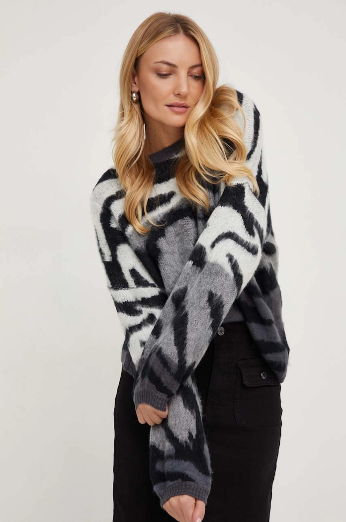 Answear.LAB sweter z dodatkiem wełny szary lu1115