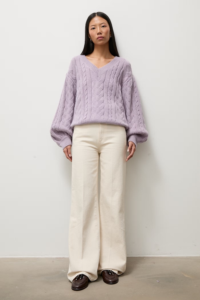 Answear.LAB sweter damski z wełną lu4410.FWK fioletowy WA25