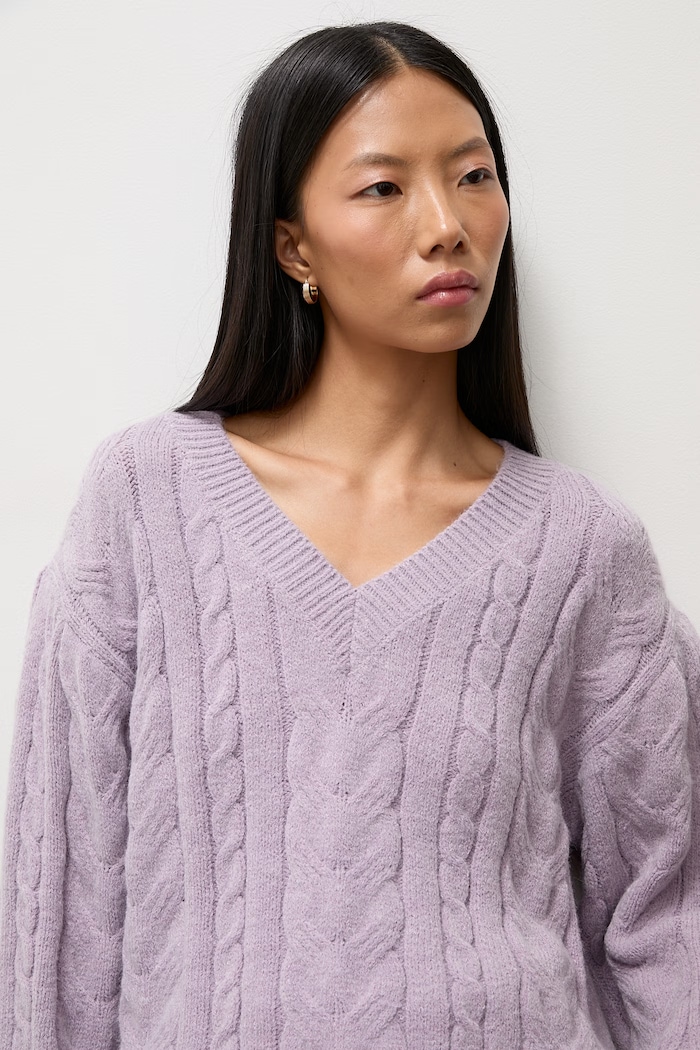 Answear.LAB sweter damski z wełną fioletowy lu4410.FWK