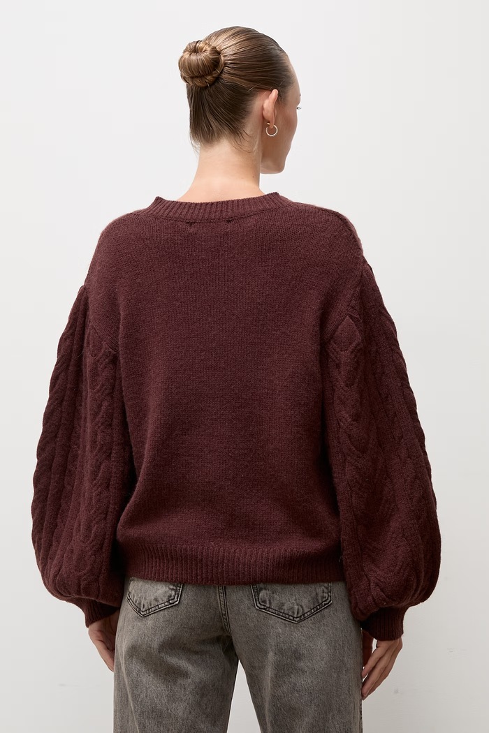 Odzież Answear.LAB Sweter damski z wełną lu4410.FWK brązowy