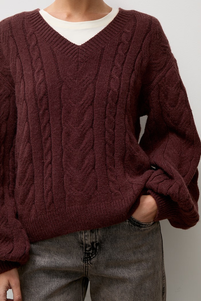 Sweter damski z wełną Answear.LAB brązowy lu4410.FWK