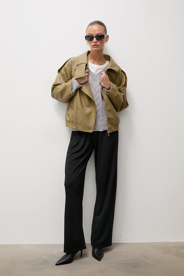 Answear.LAB Sweter damski z wełną lu4410.FWK szary WA25