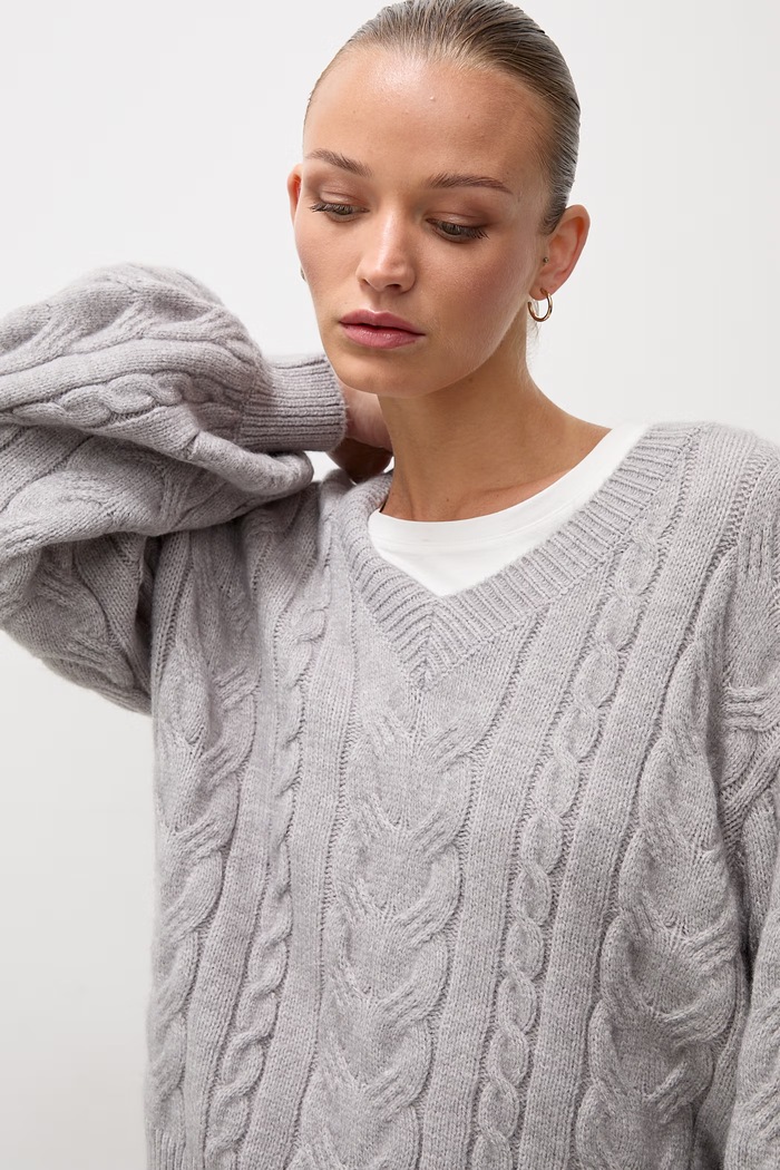 Sweter damski z wełną Answear.LAB lu4410.FWK szary