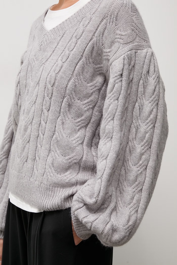 Sweter damski z wełną Answear.LAB szary lu4410.FWK
