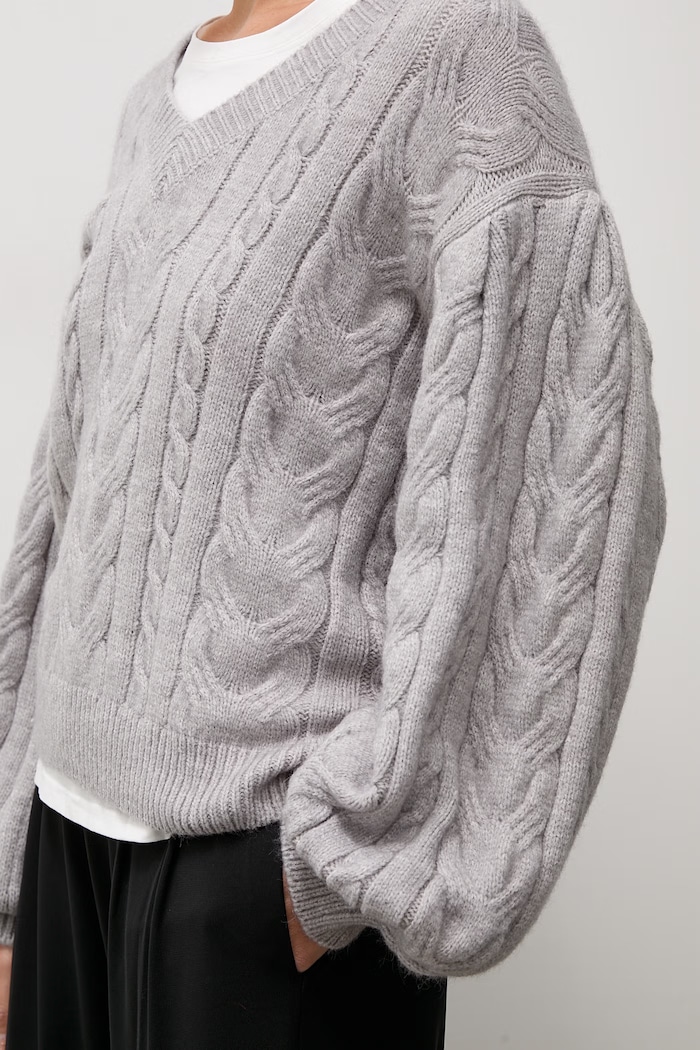 Sweter damski z wełną Answear.LAB szary lu4410.FWK
