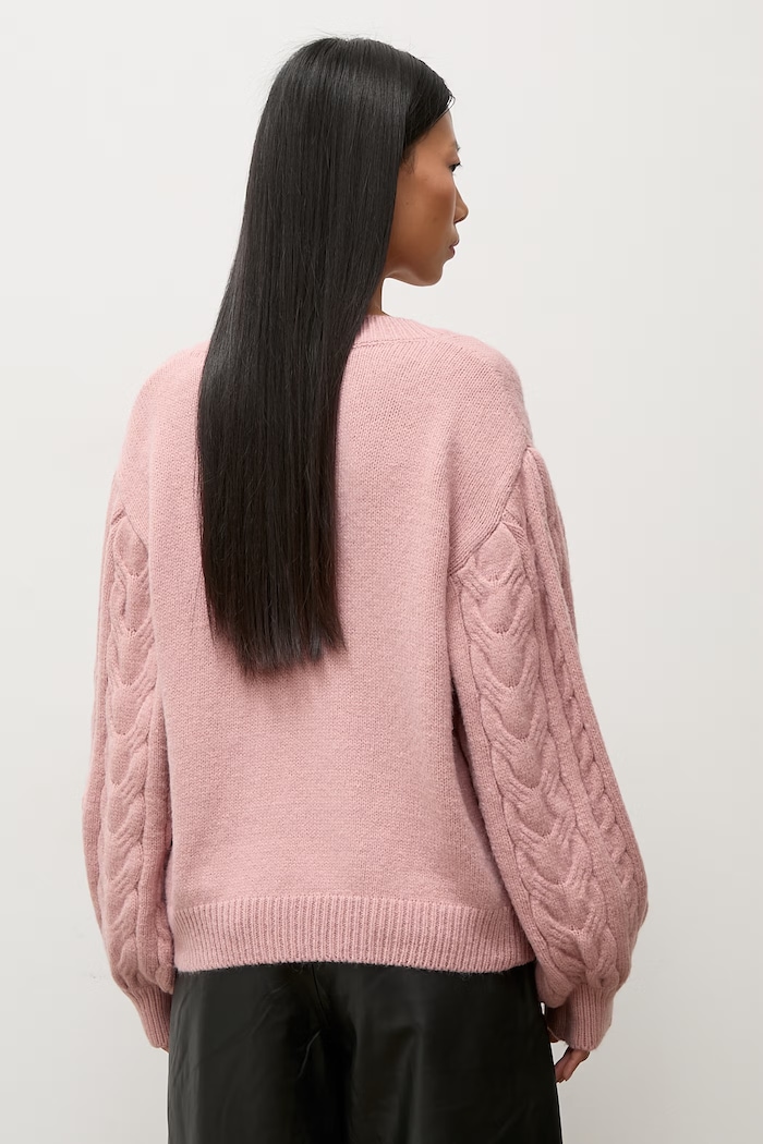 Answear.LAB sweter damski z dodatkiem wełny różowy lu4410.fh
