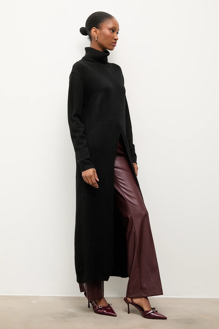 Answear.LAB pulóver sima fekete M8556.fh