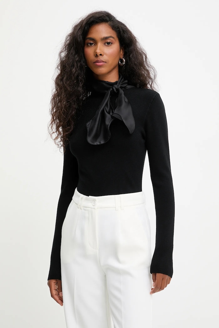 Answear.LAB pulover subtiri negru A22303.hak