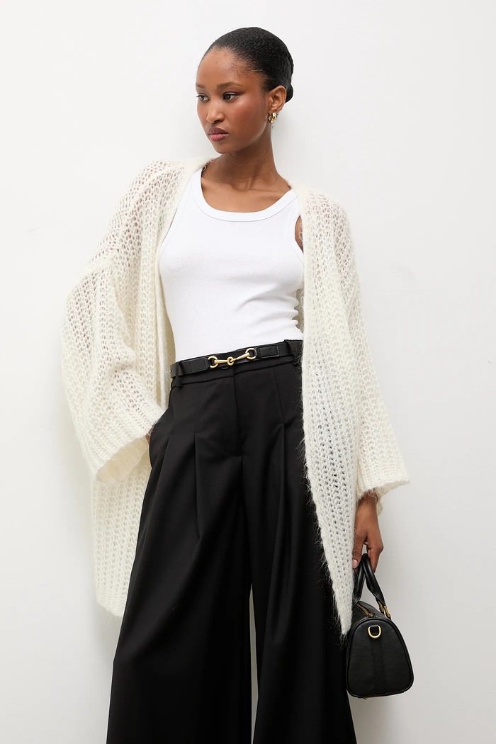 Answear.LAB cardigan din amestec de lână bej 10421.iak