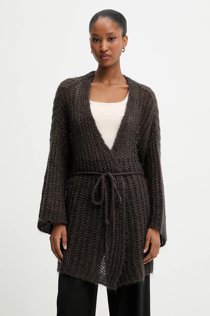 Answear.LAB cardigan din amestec de lână 10421.iak maro WS26
