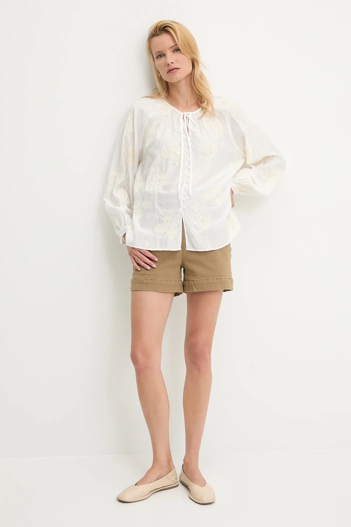 Answear Lab pantaloni scurti 62712.FLK bej WA25