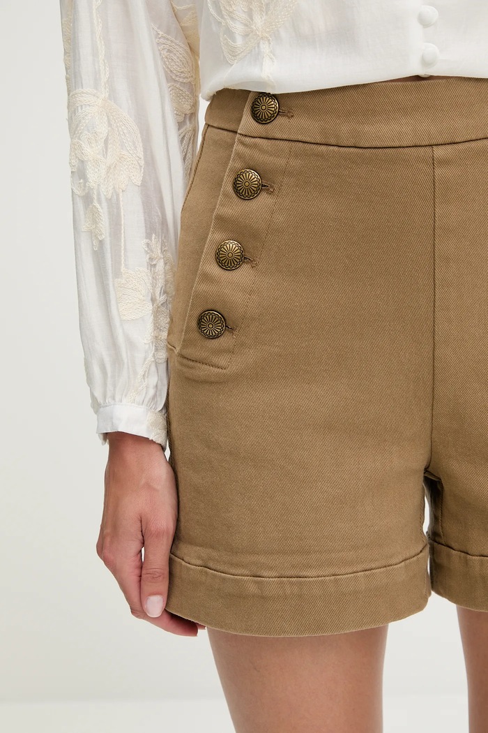 Answear Lab pantaloni scurti bej 62712.FLK
