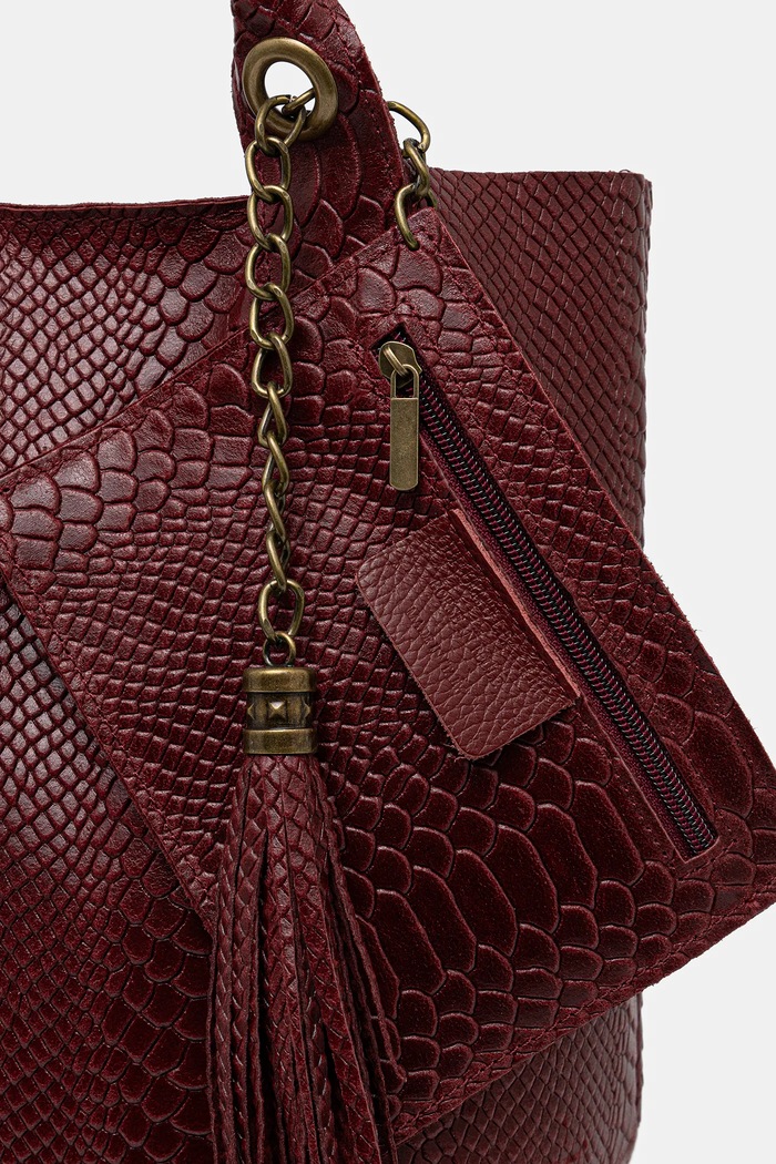 Answear Lab poseta de piele Answear.LAB 579.hak burgundia