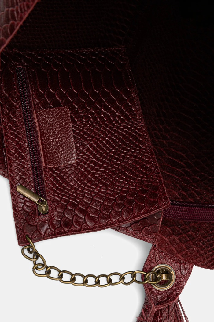 Answear Lab poseta de piele Answear.LAB burgundia 579.hak