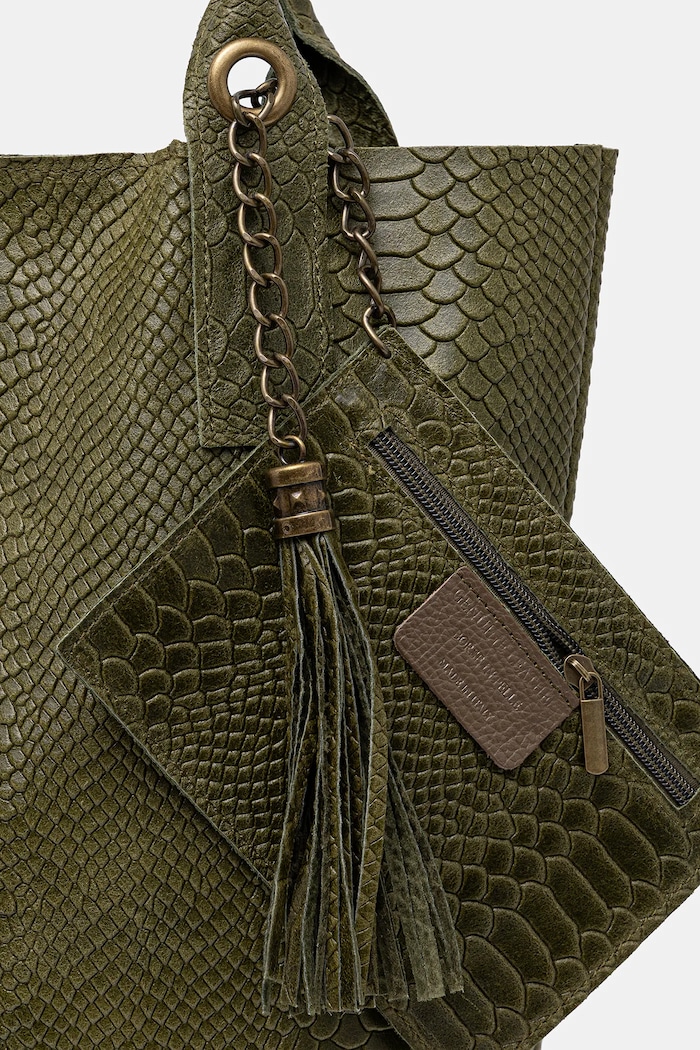 Answear Lab poseta de piele Answear.LAB 579.hak verde
