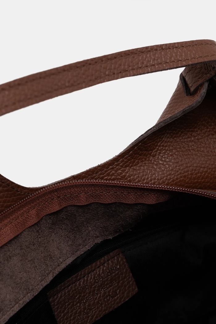 Answear.LAB kabelka typu shopper dámska kožená 1239.hak hnedá