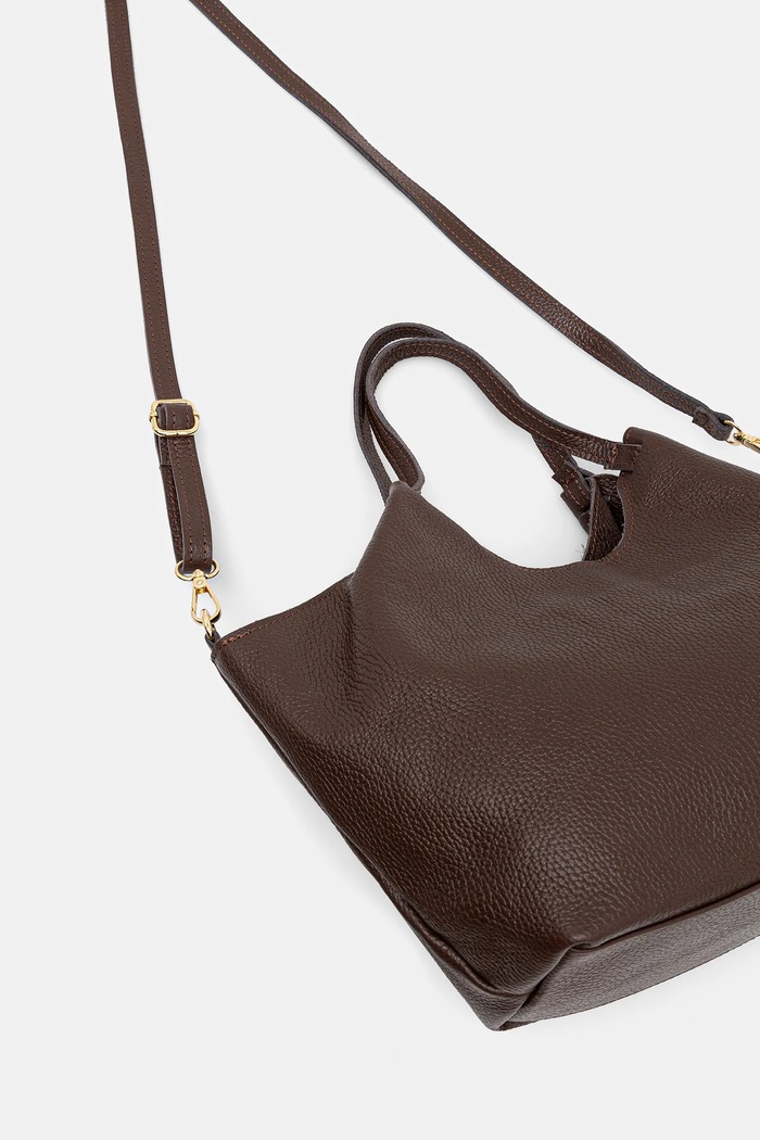 Answear.LAB kabelka typu shopper dámska kožená hnedá 1239.hak