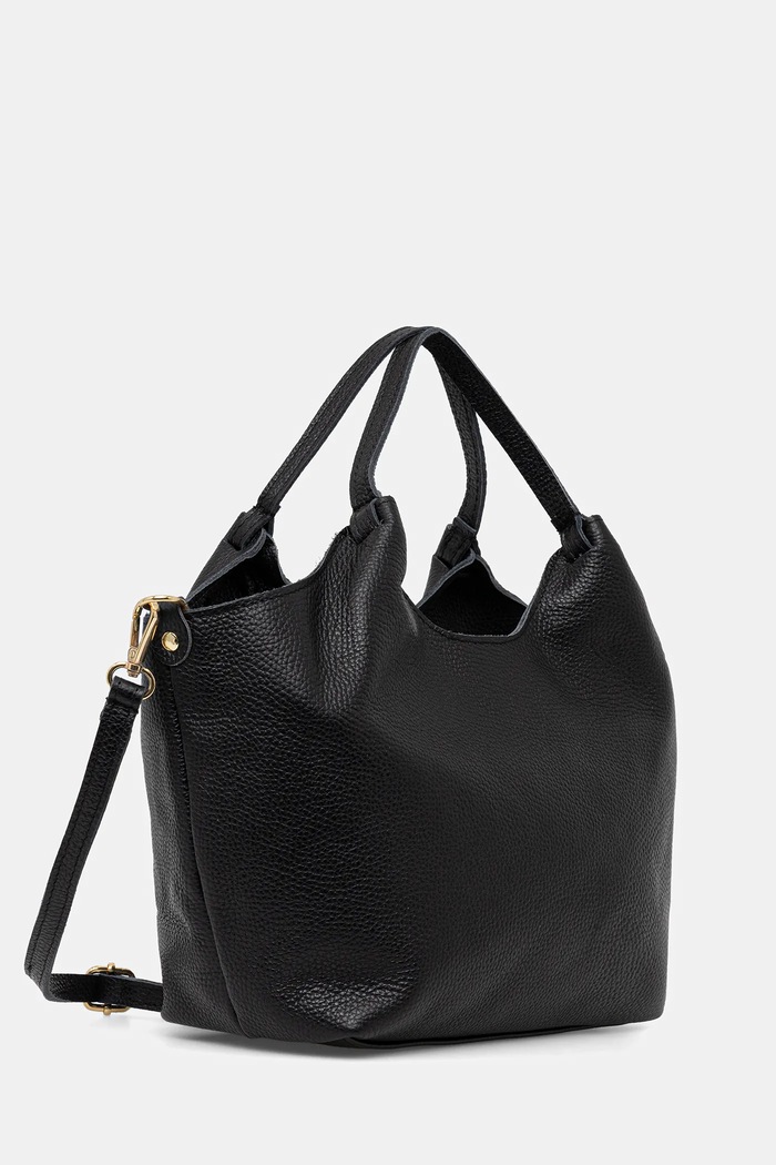 Answear.LAB kabelka typu shopper dámska kožená 1239.hak čierna WS26