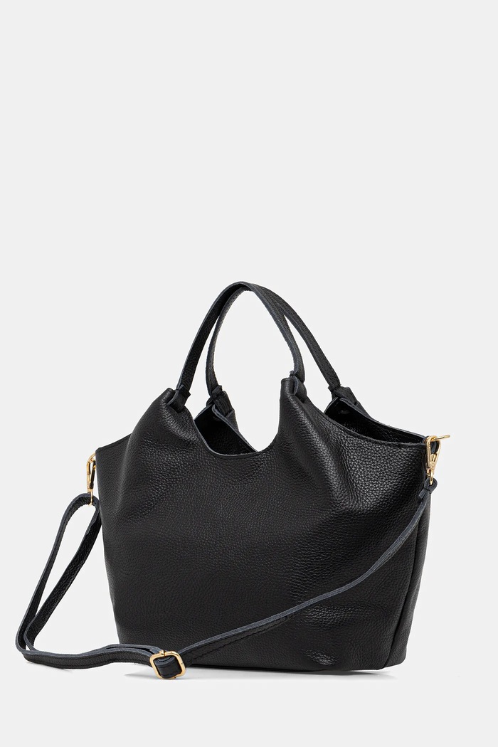 Doplnky Answear.LAB kabelka typu shopper dámska kožená 1239.hak čierna