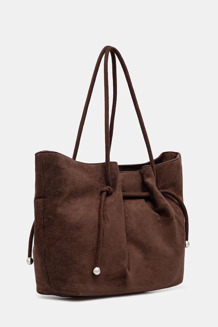 Answear.LAB shopper γυναικεία από απομίμηση σουέτ YP-21768.clk καφέ WS26