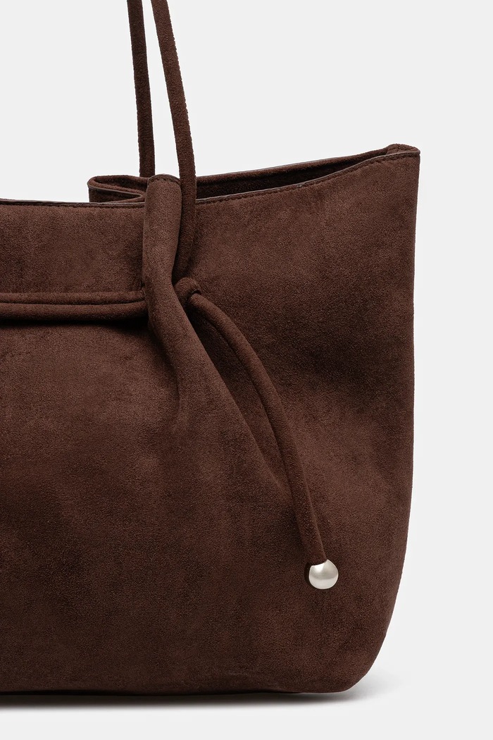 Αξεσουάρ Answear.LAB shopper γυναικεία από απομίμηση σουέτ YP-21768.clk καφέ