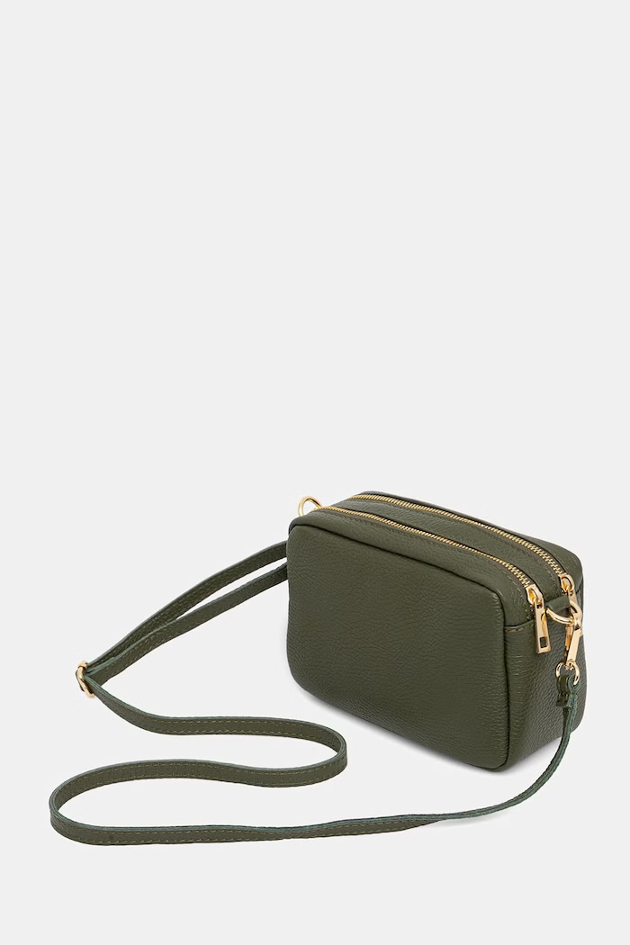 Akcesoria Answear.LAB torebka crossbody damska skórzana 497.hak zielony