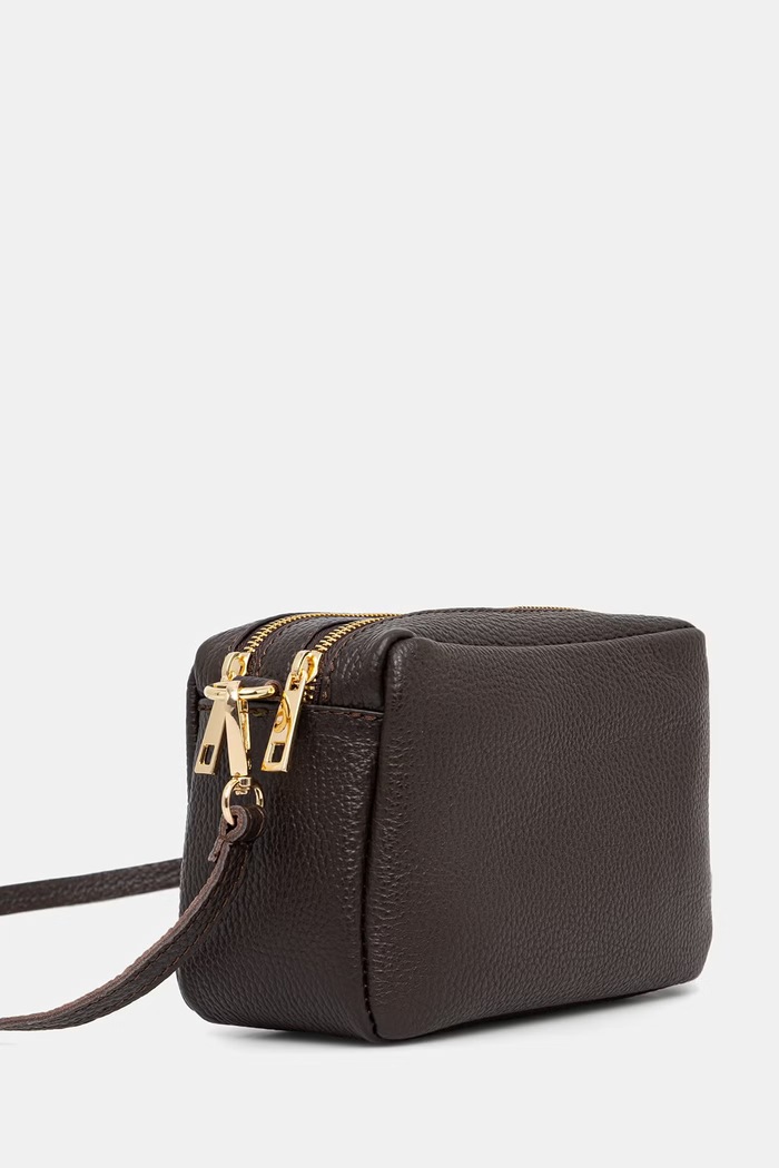 Answear.LAB torebka crossbody damska skórzana 497.hak brązowy WA25