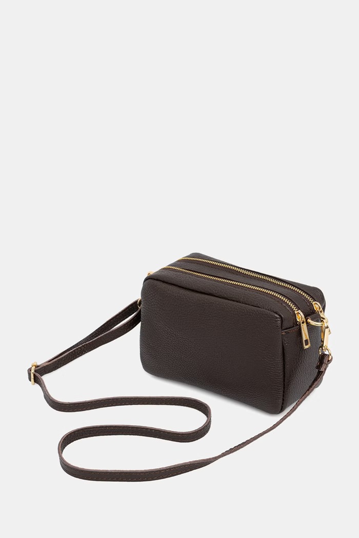 Akcesoria Answear.LAB torebka crossbody damska skórzana 497.hak brązowy