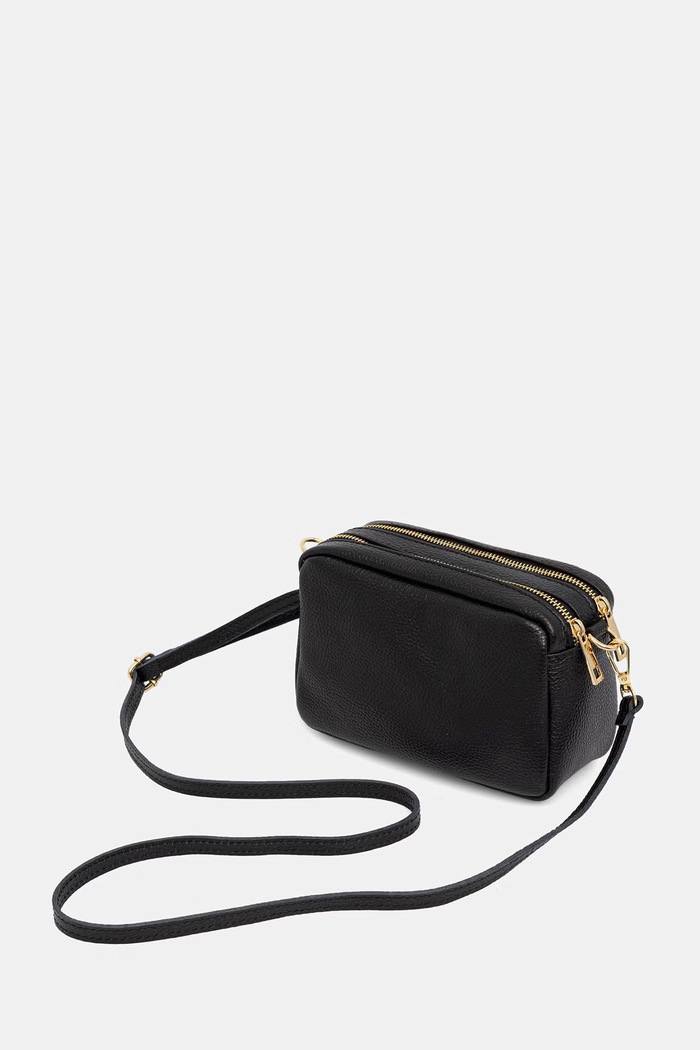 Akcesoria Answear.LAB torebka crossbody damska skórzana 497.hak czarny