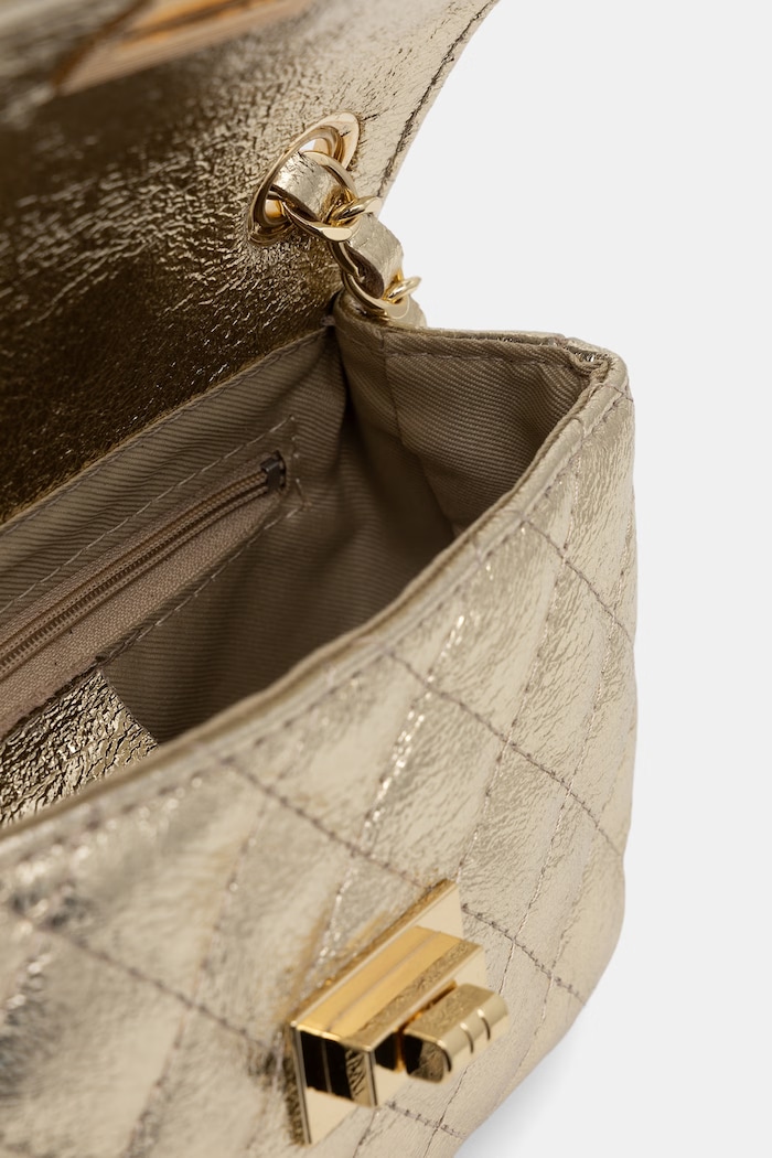 Answear.LAB crossbody kabelka dámska kožená 0067.hak zlatá