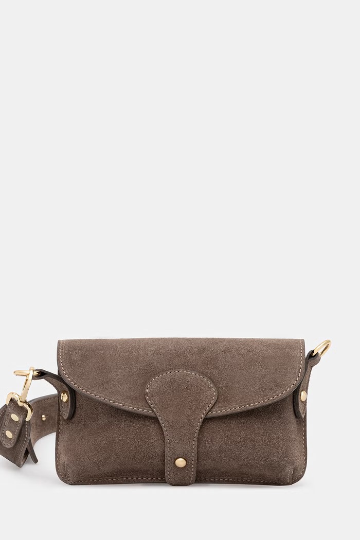 Answear.LAB torebka crossbody damska zamszowa brązowy SR9MZ.psr
