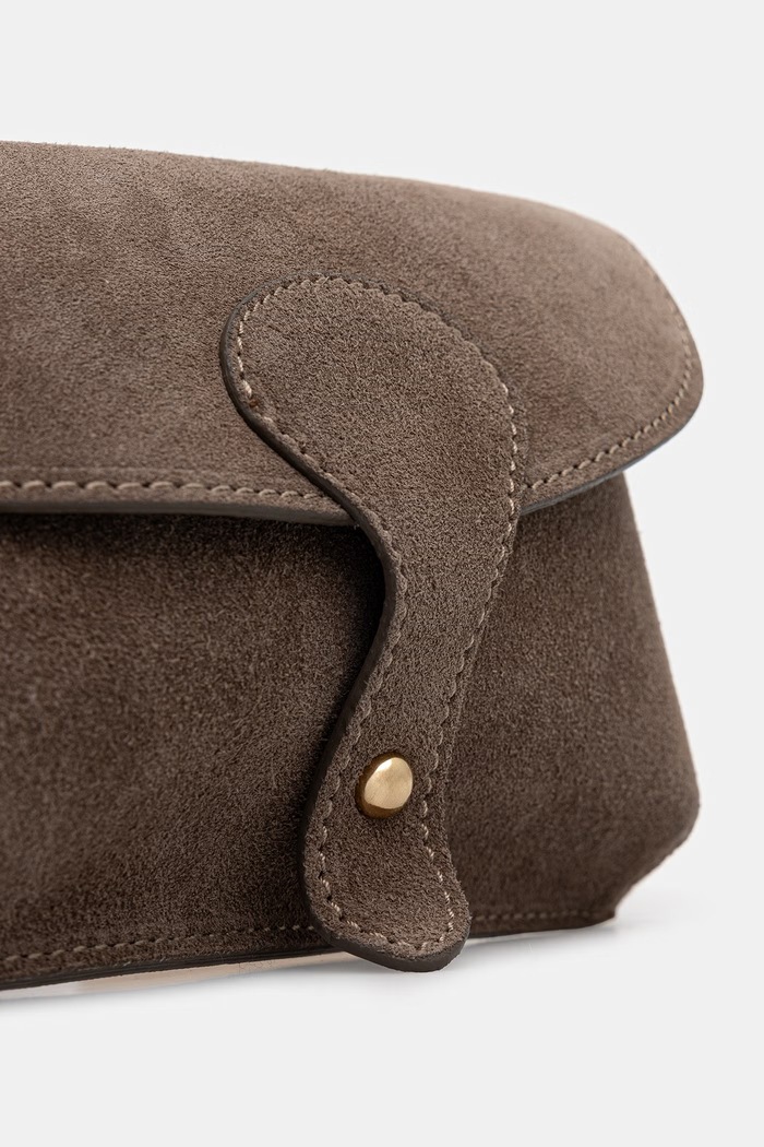 Answear.LAB torebka crossbody damska zamszowa brązowy SR9MZ.psr