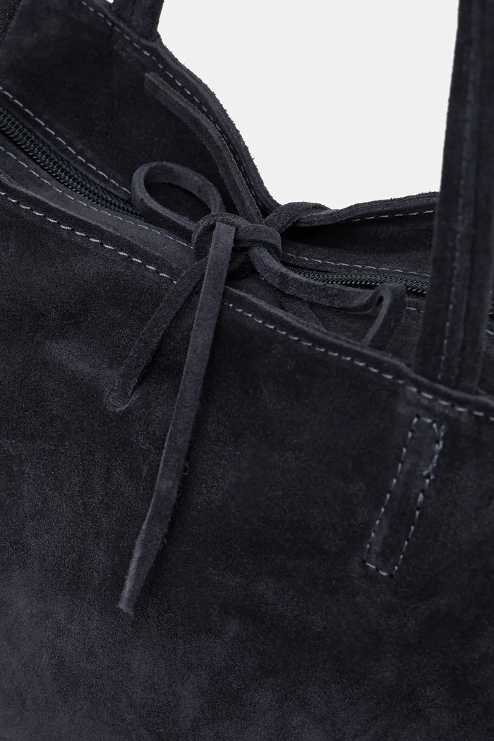Answear.LAB geanta de mana din piele intoarsa bleumarin 915.hak