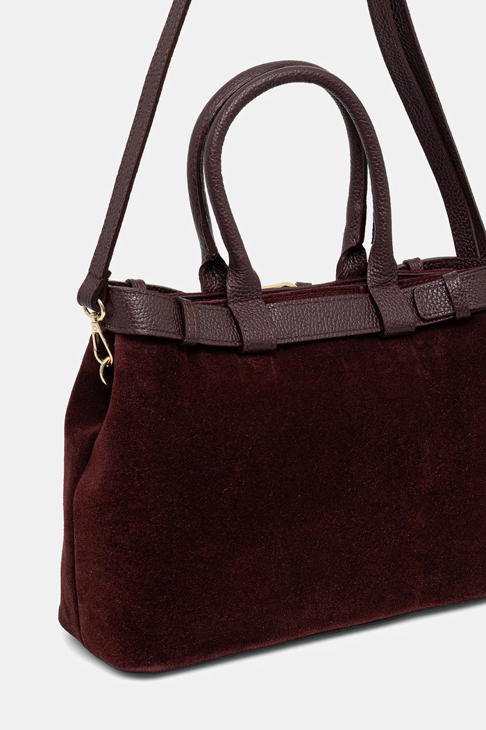 Kiegészítők Answear.LAB velúr táska Modelo 1.9.3 burgundia