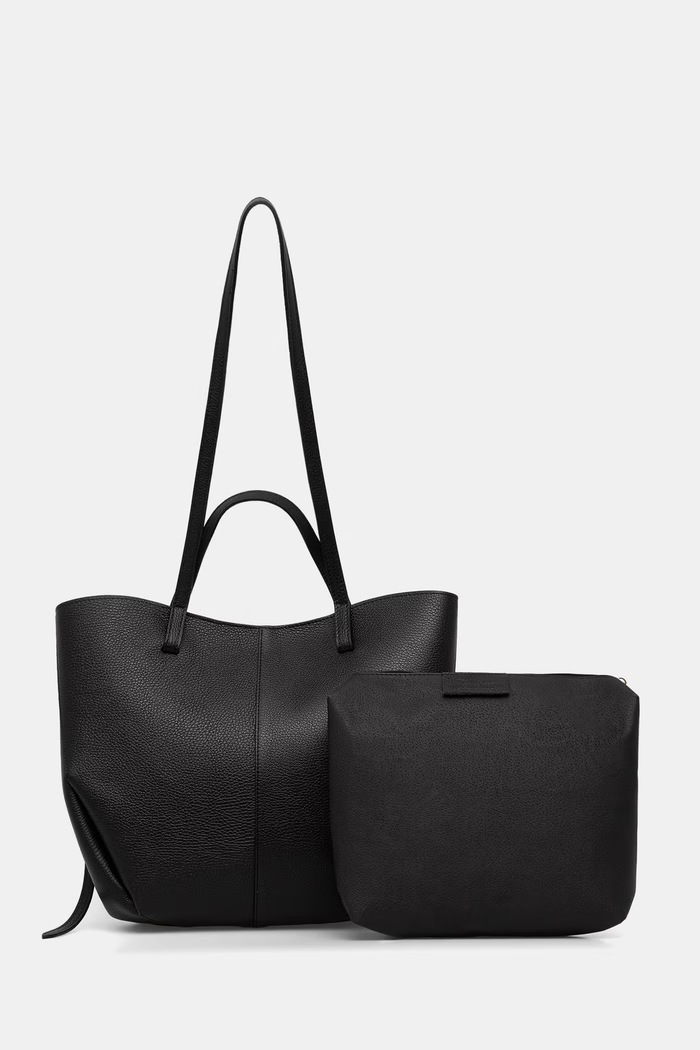 Answear.LAB torebka shopper damska skórzana czarny A00003-G