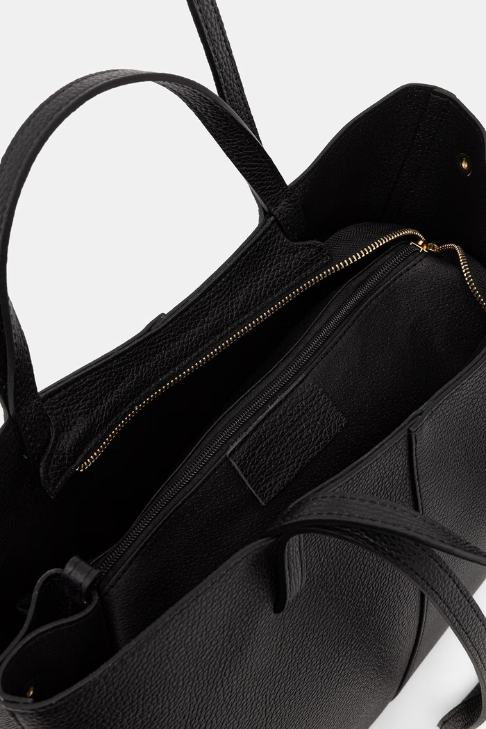 Answear.LAB torebka shopper damska skórzana A00003-G czarny