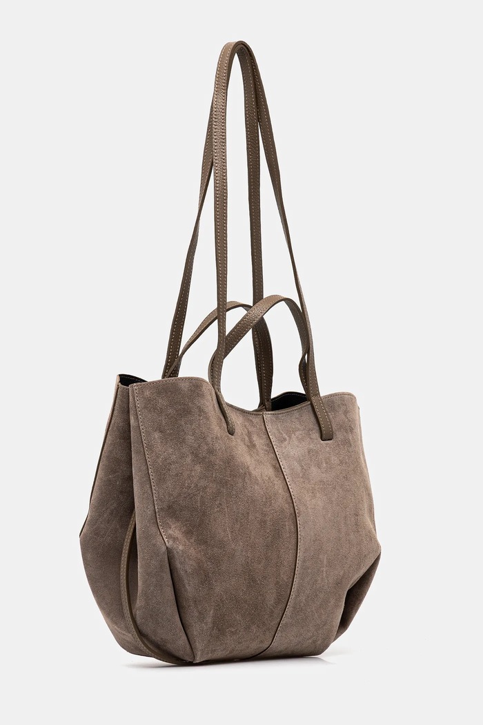 Answear.LAB shopper γυναικεία δερμάτινη C00003-G.ISR γκρί WA00