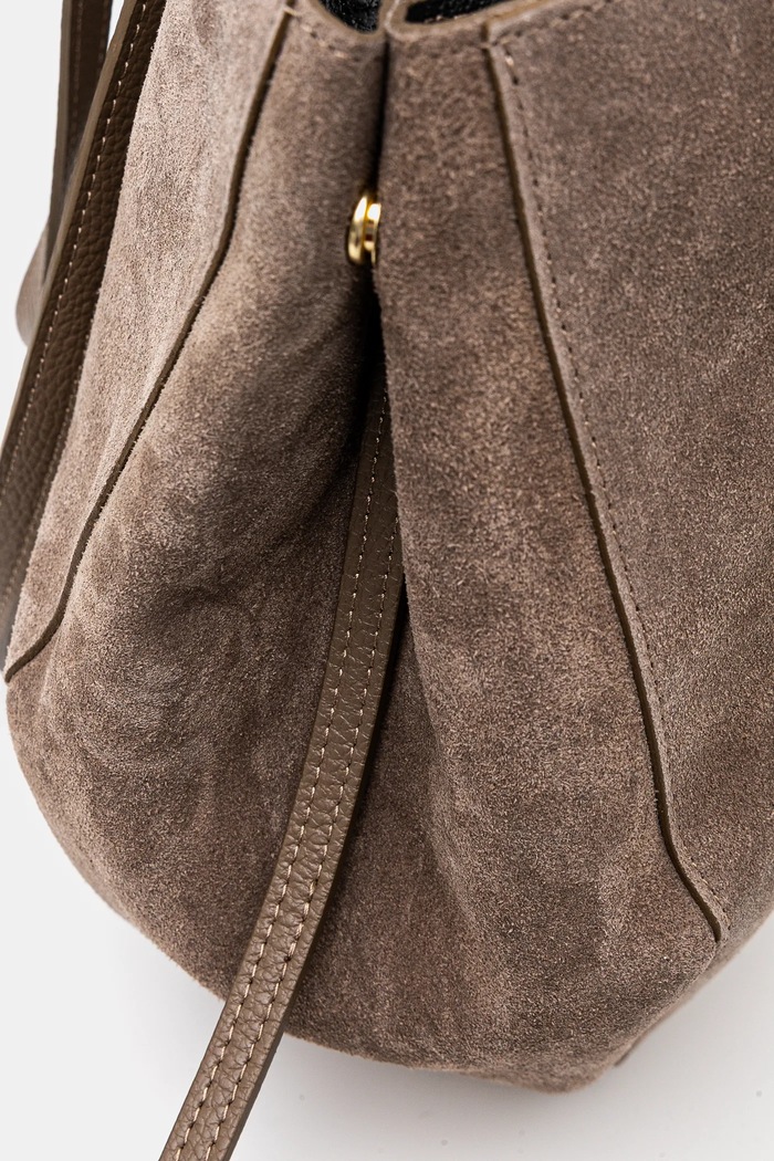 Answear.LAB shopper γυναικεία δερμάτινη γκρί C00003-G.ISR
