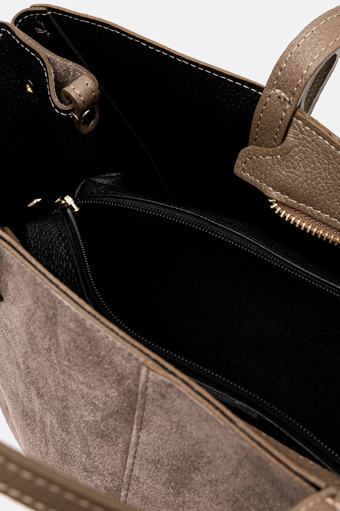 Answear.LAB shopper γυναικεία δερμάτινη C00003-G.ISR γκρί