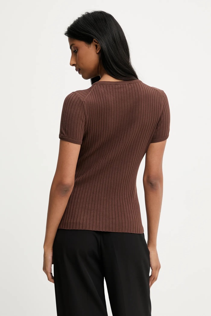 Îmbrăcăminte Answear.LAB Tricou DLV.10756.tos maro