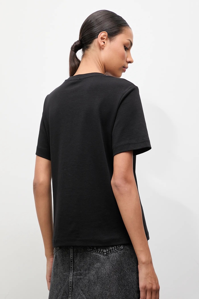 Дрехи Памучна тениска Answear.LAB 31763.TOS черен