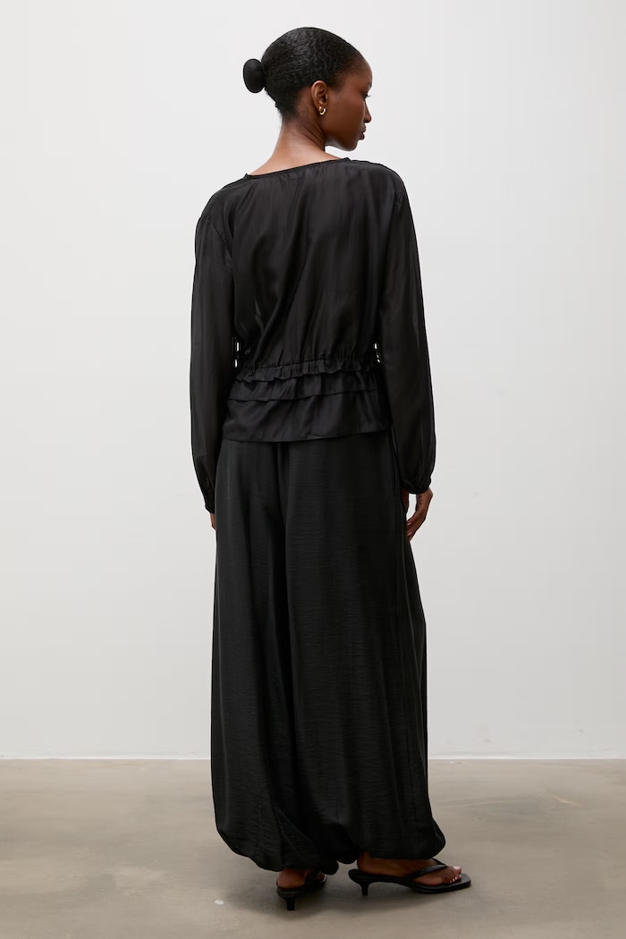 Odzież Answear.LAB bluzka damska z lyocellem AW27-082.isr czarny