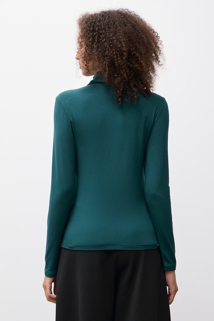 Odzież Answear.LAB Longsleeve damski bawełniany z elastanem ASC-2895.fjk turkusowy