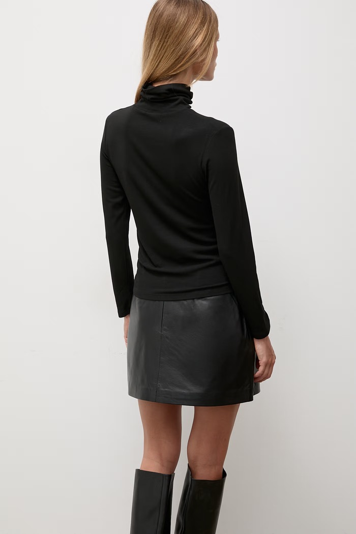 Odzież Answear.LAB longsleeve damski bawełniany z elastanem ASC-2895.fjk czarny
