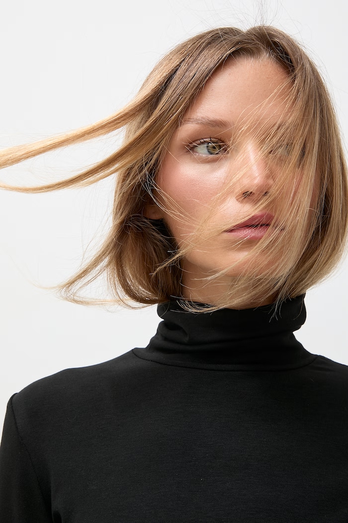 Answear.LAB longsleeve damski bawełniany z elastanem ASC-2895.fjk czarny