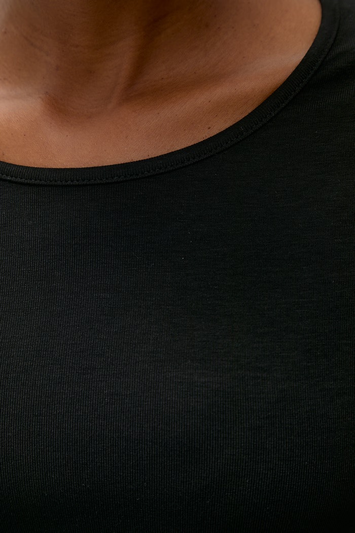 Answear.LAB longsleeve damski bawełniany z elastanem ASC2893.fjk czarny