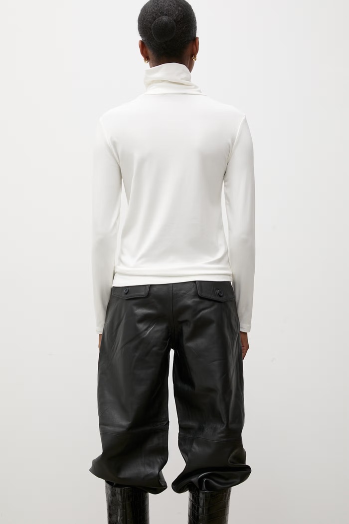 Odzież Answear.LAB Longsleeve damski bawełniany z elastanem ASC-2778.fjk biały