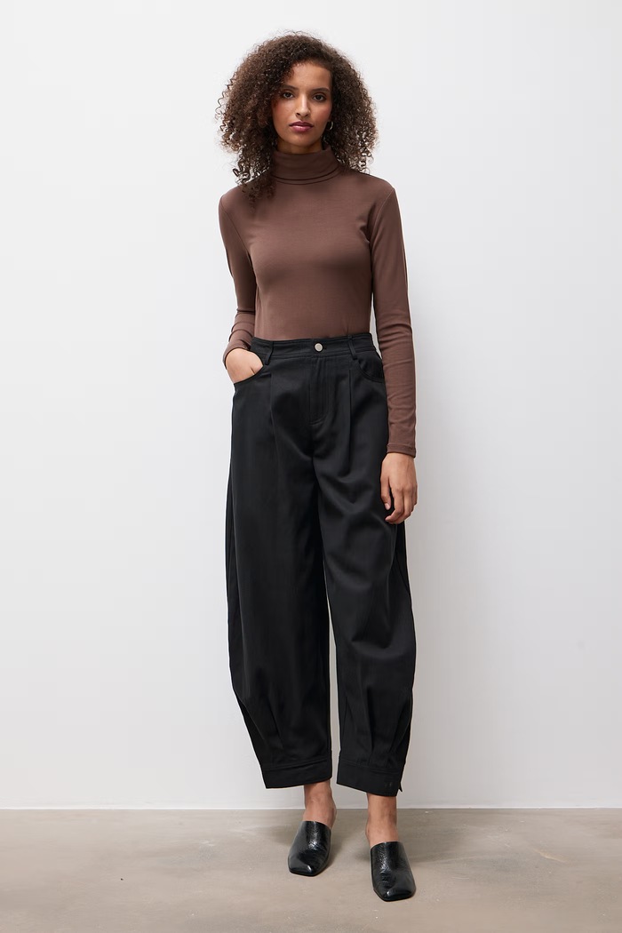 Answear.LAB Longsleeve damski z dodatkiem jedwabiu ASC-2778.fjk