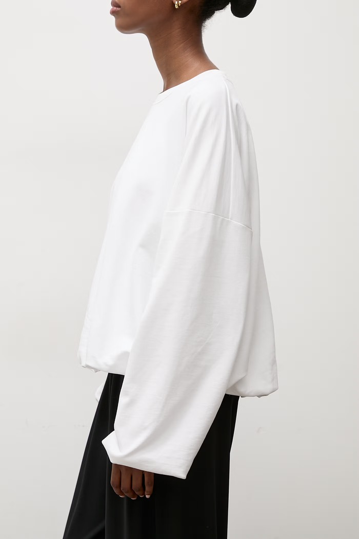 Answear.LAB bluza damska z bawełną POPPY.tok biały