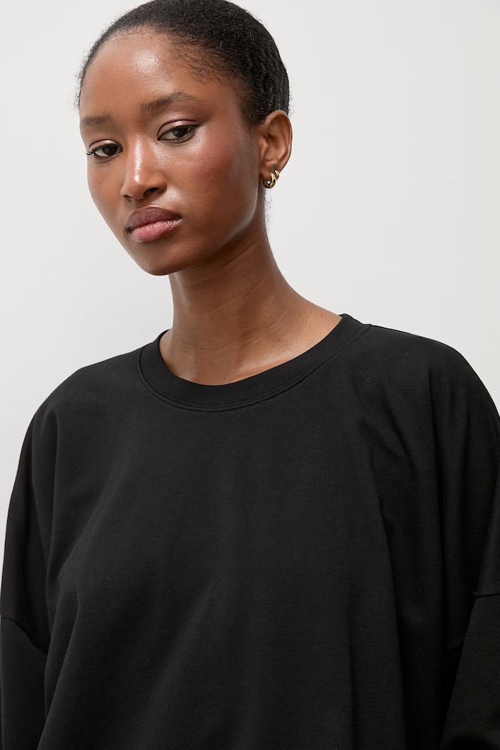 Answear.LAB bluza damska z bawełną POPPY.tok czarny